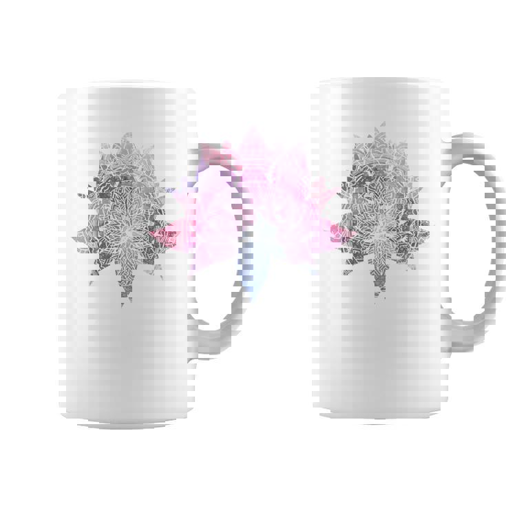 ヨガ 瞑想 カラフル ボーホー ロータス 曼荼羅 蓮の花 コーヒーマグ