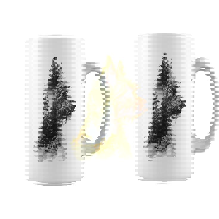 ヨークシャーテリア 犬 モチーフ ペット アートワーク ヨークシャーテリア コーヒーマグ