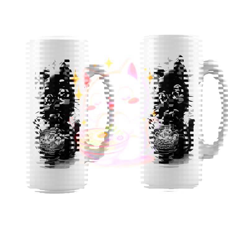 ラーメン猫かわいいアニメ猫ラーメン愛好家甘い コーヒーマグ