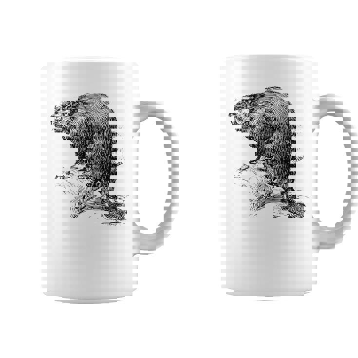 リアルなビーバースケッチ コーヒーマグ