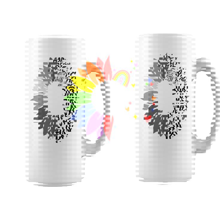 レインボー ヒマワリ ハッピー プライド コーヒーマグ