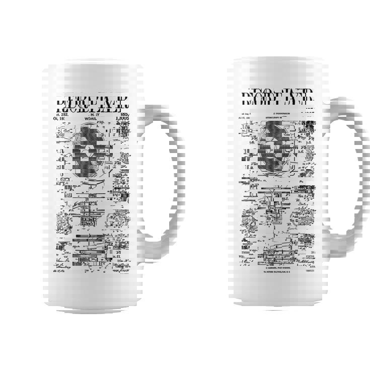 レコードプレーヤー ヴィンテージ 特許 Dj ターンテーブル 蓄音機 コーヒーマグ