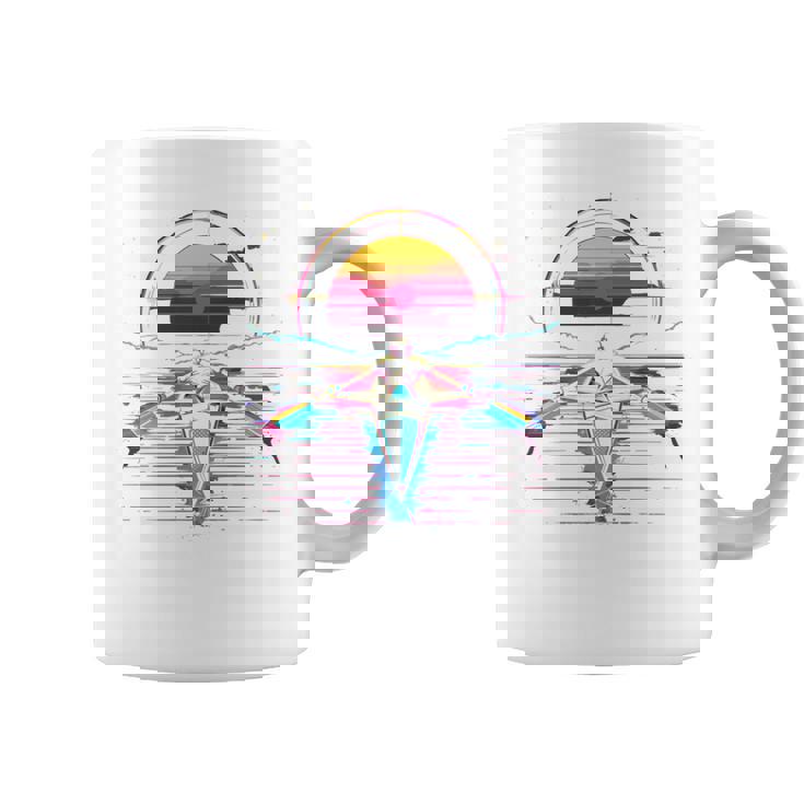 ローイング レトロウェーブ スカーリング 長袖tシャツ コーヒーマグ