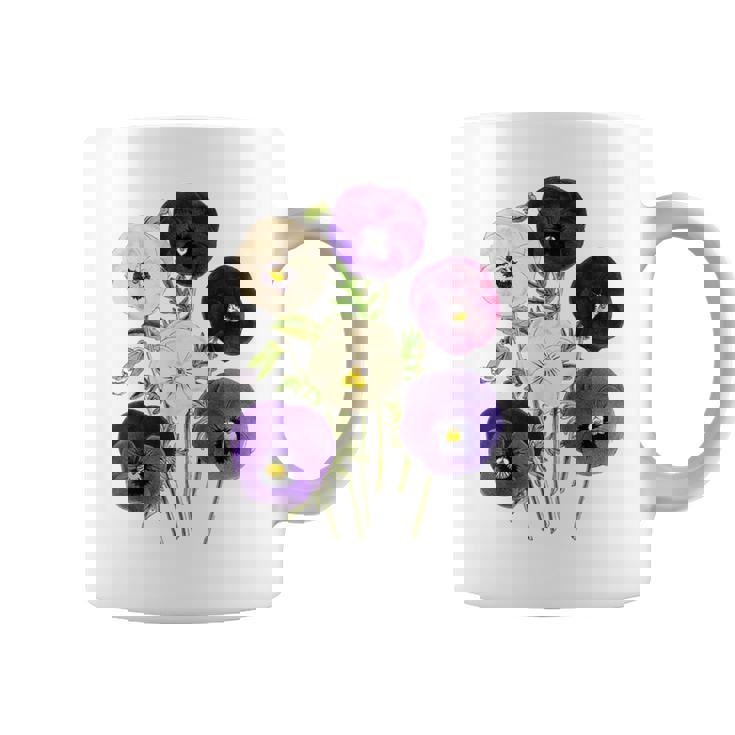 ヴィンテージ パンジー 花 ガーデニング パンジー 恋人 コーヒーマグ