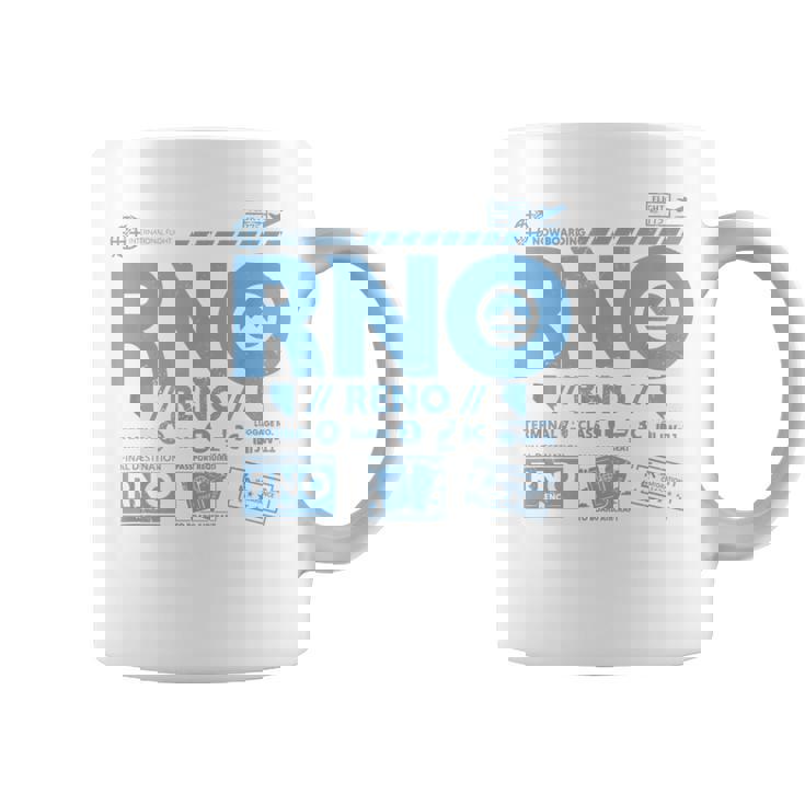 ヴィンテージ リノ Rno 空港コード トラベル デイ レトロ タグ ネバダ コーヒーマグ