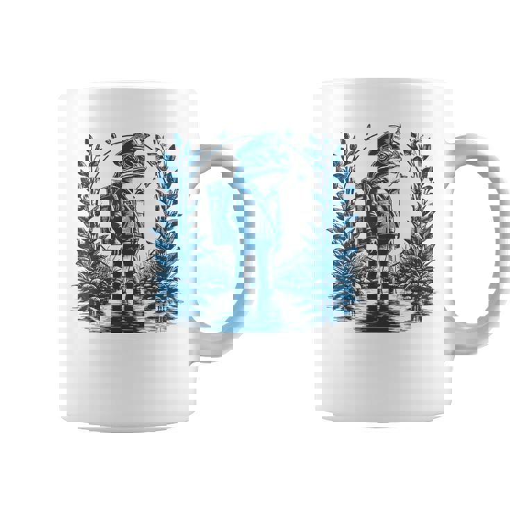 ヴィンテージスタイルの「郵便配達員カエル」 コーヒーマグ