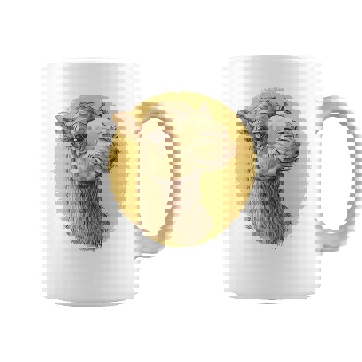 ヴィンテージラクダのイラスト 長袖tシャツ コーヒーマグ