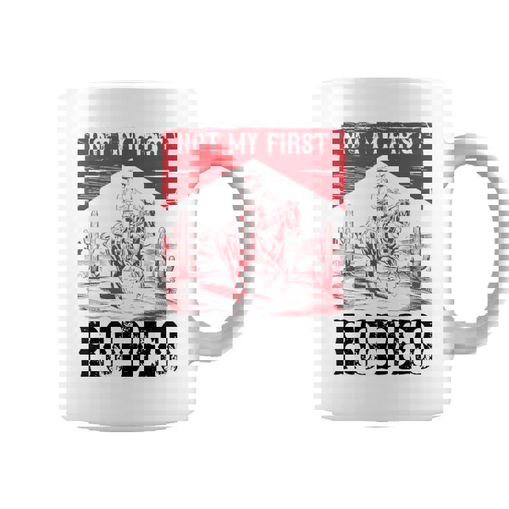 ヴィンテージ・ノット・マイ・ファースト・ロデオ、ファニー・ライディング・カウボーイ・ロデオ コーヒーマグ