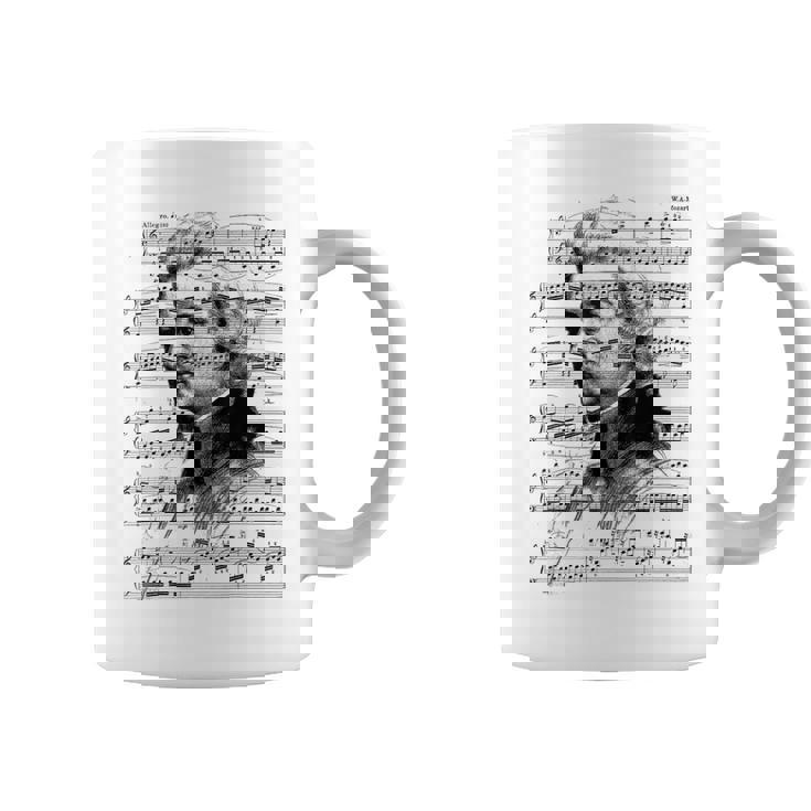 ヴォルフガング・アマデウス・モーツァルト 作曲家 ピアニスト モーツァルト 楽譜 コーヒーマグ