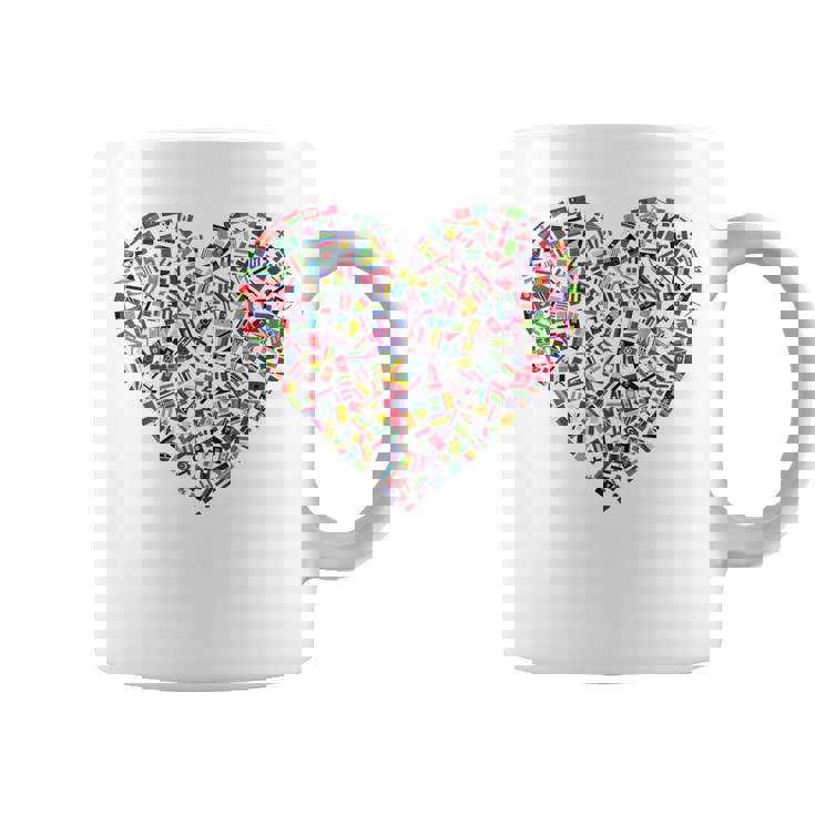 世界国旗 ハート 国旗 旅行 トラベラー コーヒーマグ