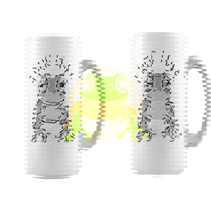 両生類の友達 恋人デザイン グリーンフロッグ コーヒーマグ