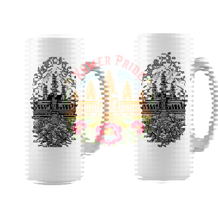 伝統的なカンボジアのクメールタトゥーデザインアンコールワット コーヒーマグ