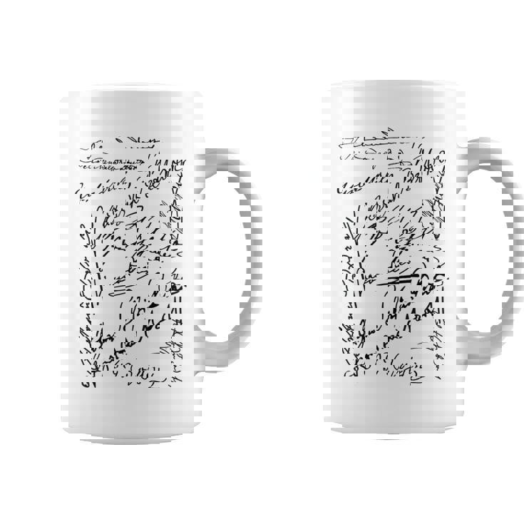 作曲家シグネチャー バッハベートーヴェン・マーラー モーツァルト・ロッシーニ コーヒーマグ