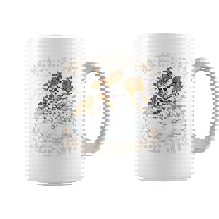 公式スリープシャツ、ジャックラッセルテリアと子犬 長袖tシャツ コーヒーマグ