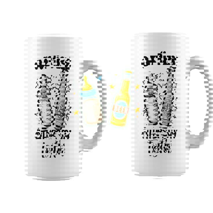 初めての父の日一緒に面白いお父さんと赤ちゃん コーヒーマグ