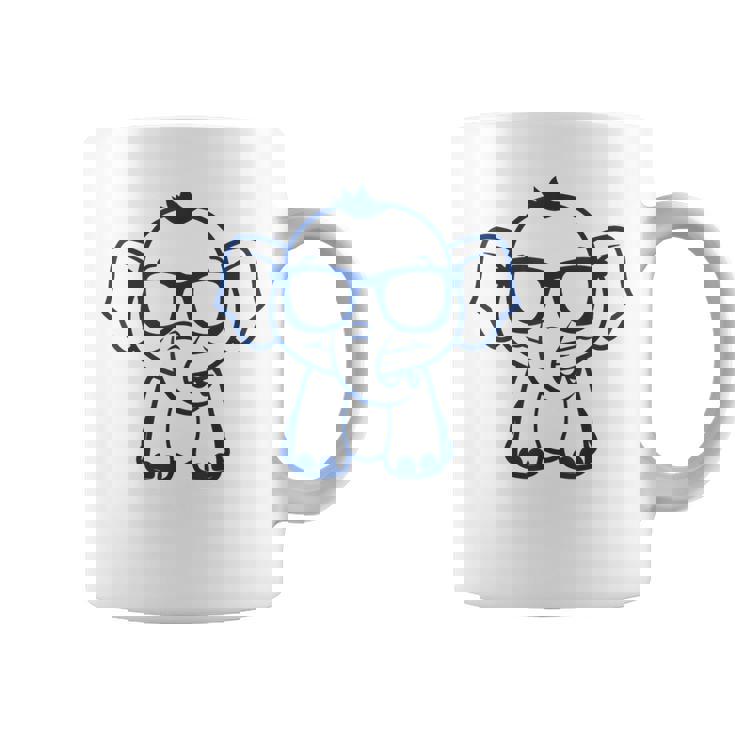 動物かわいいシンプルなサングラスをかけた小さな象の赤ちゃん コーヒーマグ