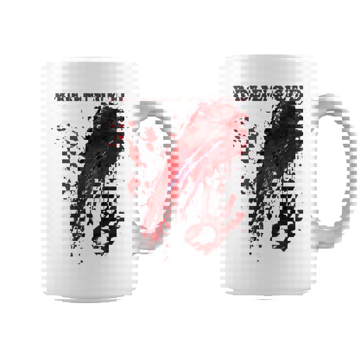 問題解決 血まみれのシャツ 血まみれのホラー コーヒーマグ