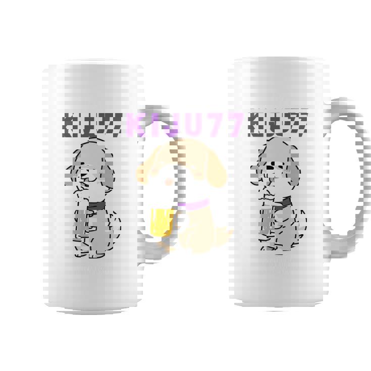 喜寿祝い ビール好き 酒好き 犬好き 父 母 男性 女性 77歳お祝い かわいい おもしろ 長袖tシャツ コーヒーマグ