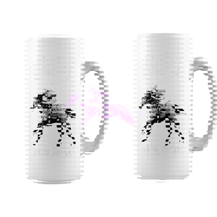 喜寿祝い 競馬好き うま 馬好き 父 母 男性 女性 77歳お祝い Life's Race Always Chase コーヒーマグ