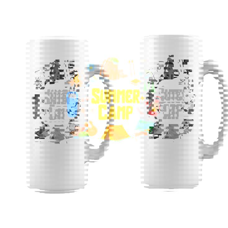 夏のキャンプ旅行 キャンパー キッズ 女の子 男の子 お揃い 長袖tシャツ コーヒーマグ