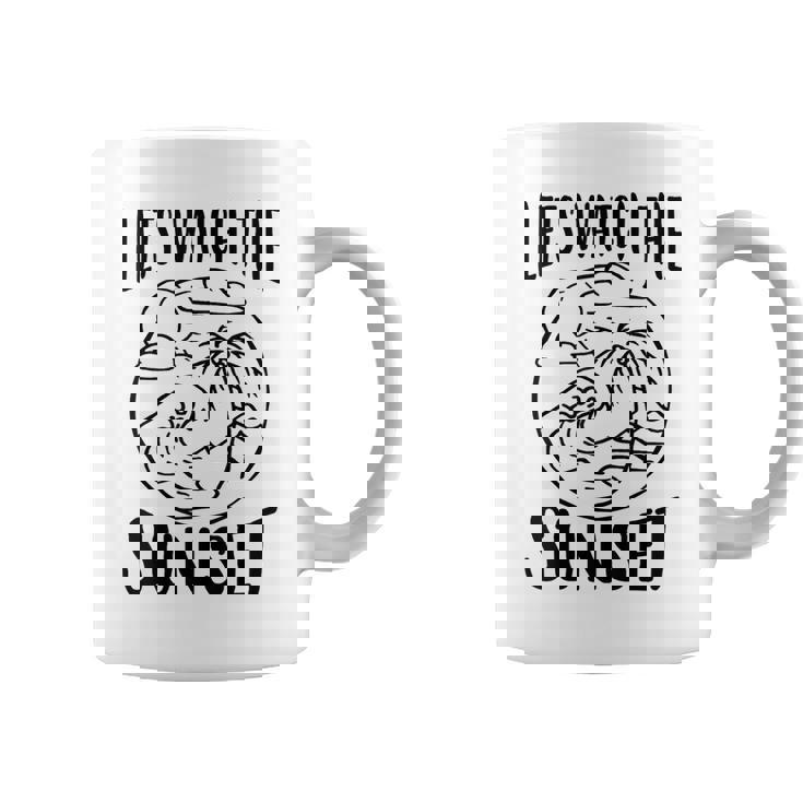 夕日を眺めてみよう コーヒーマグ