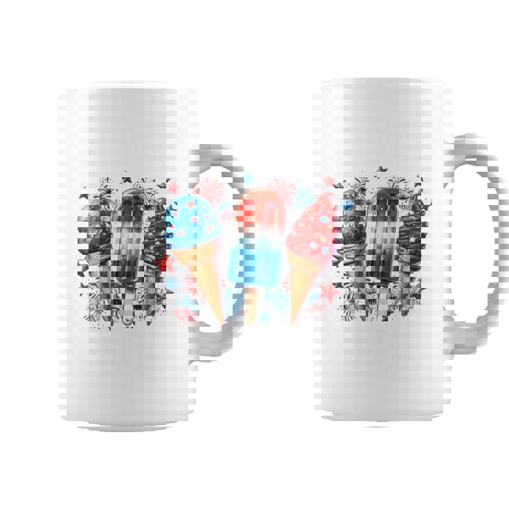 少年 赤 白 青 アメリカ国旗 7月4日 アイスキャンディー 愛国的 長袖tシャツ コーヒーマグ