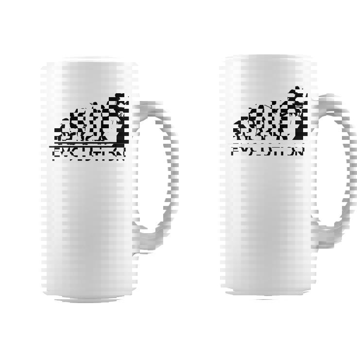 山愛好家 山登り好きにお勧めの面白い進化論 登山家のオシャレなイラスト コーヒーマグ