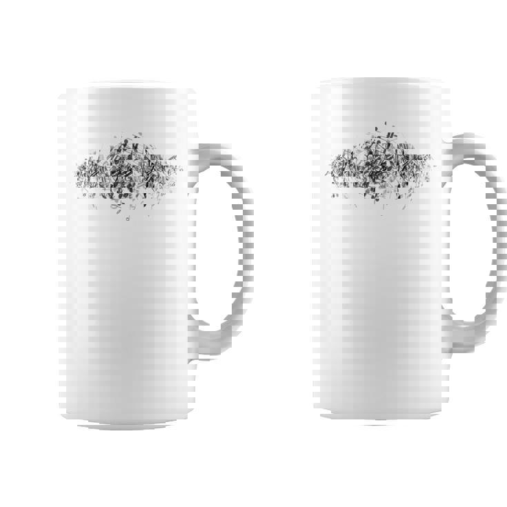 愉快なぐらついたピアノ音符 – ピアニスト&ミュージシャンのグラフィック コーヒーマグ