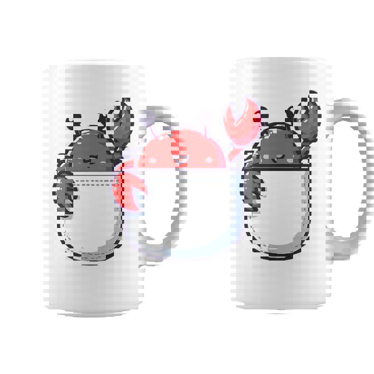 愛らしい かわいい ちび 和 ポケット カワイイ カニ コーヒーマグ