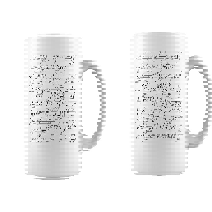 数学方程式と計算、微積分と代数、科学。 コーヒーマグ