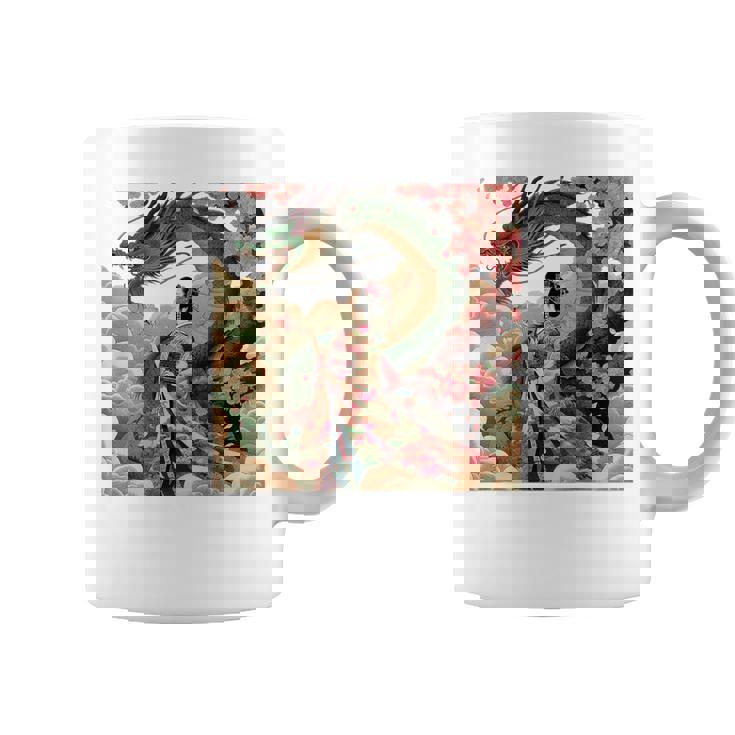 日本 浮世絵 桜 着物 竜 綺麗 日本髪 コーヒーマグ