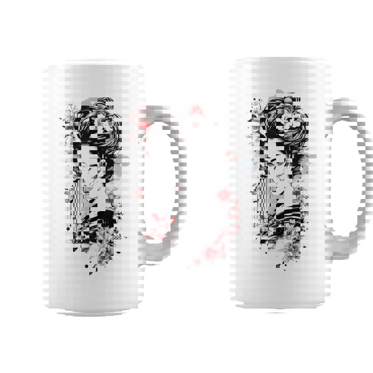 日本の芸者アートグラフィックtシャツ メンズ レディース キッズ コーヒーマグ