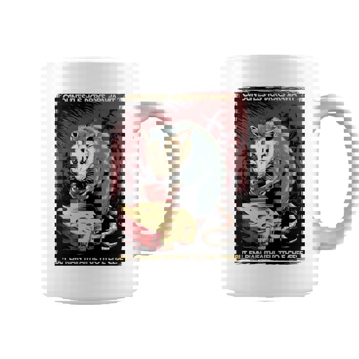 日本ホラーオポッサムアニメ レトロ 数え切れないほどの恐怖が待ち受けている 長袖tシャツ コーヒーマグ