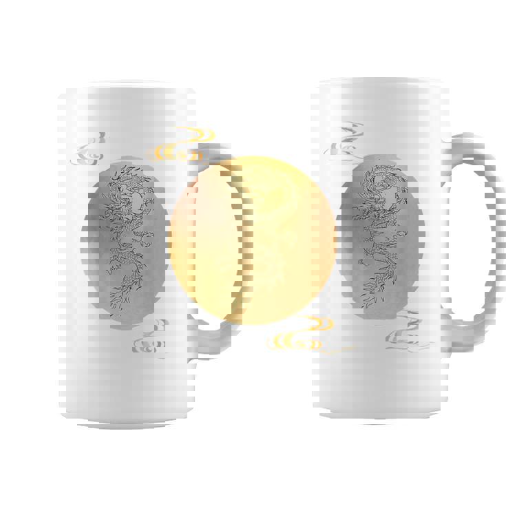 月と龍 満月 龍 コーヒーマグ