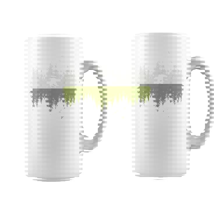 木 反射 クマ 野生動物 森 自然 動物 アウトドア コーヒーマグ