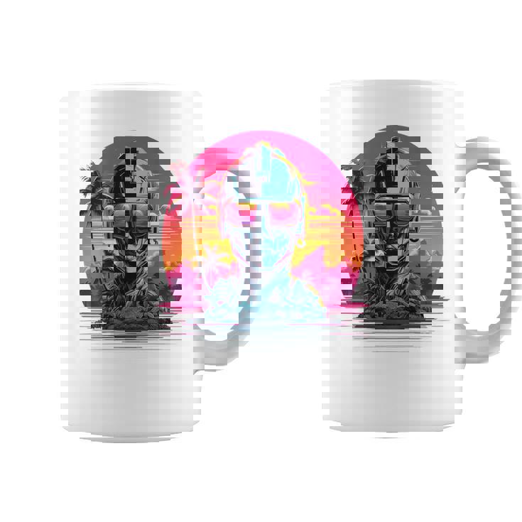 バックプリント 未来派 レトロ ヴェイパーウェーブ サイバーパンク 彫刻 コーヒーマグ