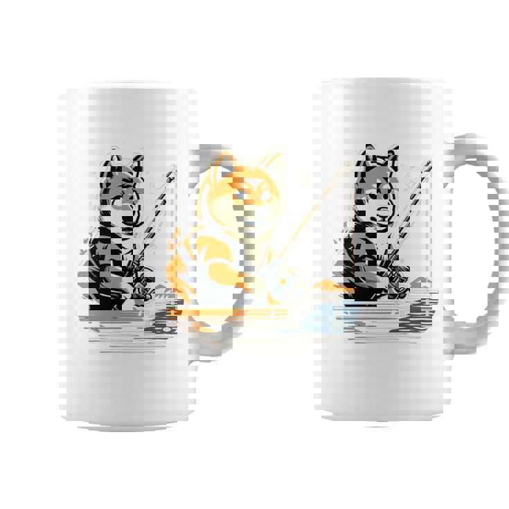 柴犬 犬 イヌ 面白いtシャツ 釣り 釣りバカ 釣り人 メンズ おもしろ 面白い 服 海釣り 川釣り 文字tシャツ 長袖tシャツ コーヒーマグ