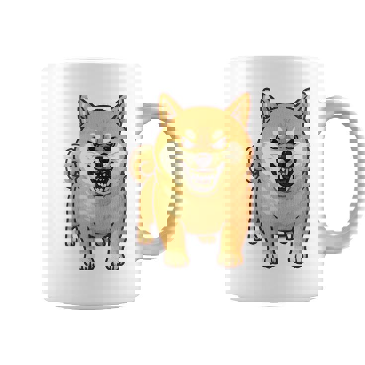 柴犬 犬 ムキッ ムキ顔 水彩 我慢の限界 怒る犬 イラスト おもしろ 長袖tシャツ コーヒーマグ