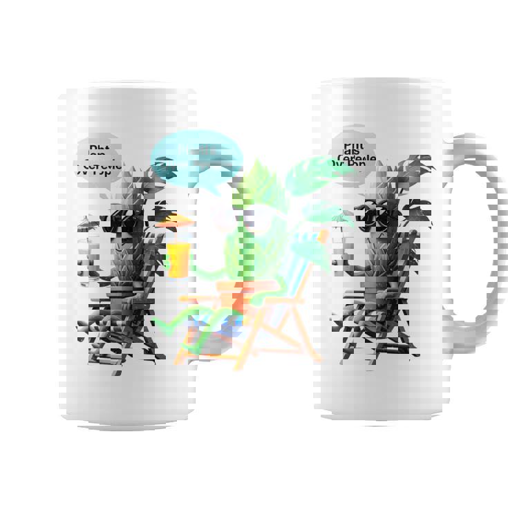 植物より人間 長袖tシャツ コーヒーマグ