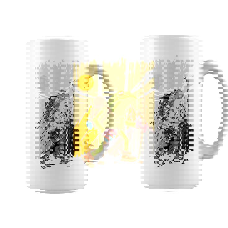 楽しいカエル ハイキングと登山愛好家 コーヒーマグ