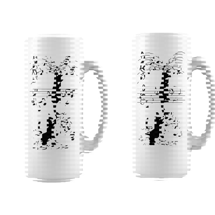 楽譜で遊ぶ面白い猫 コーヒーマグ