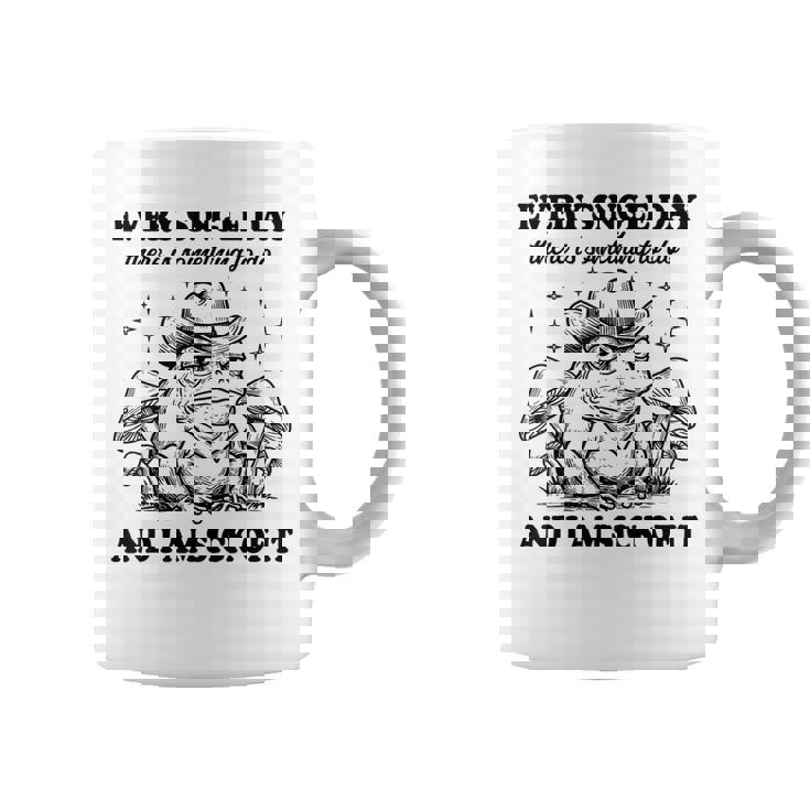 毎日、何かをすべきことがある、ウエスタンカウボーイのカエルのミーム コーヒーマグ