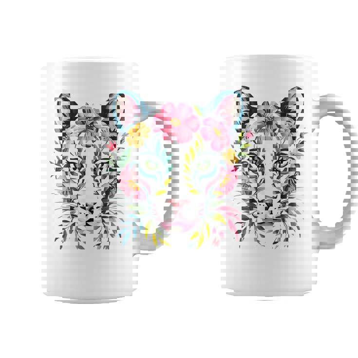 水彩ファンタジー風プーマの花 コーヒーマグ