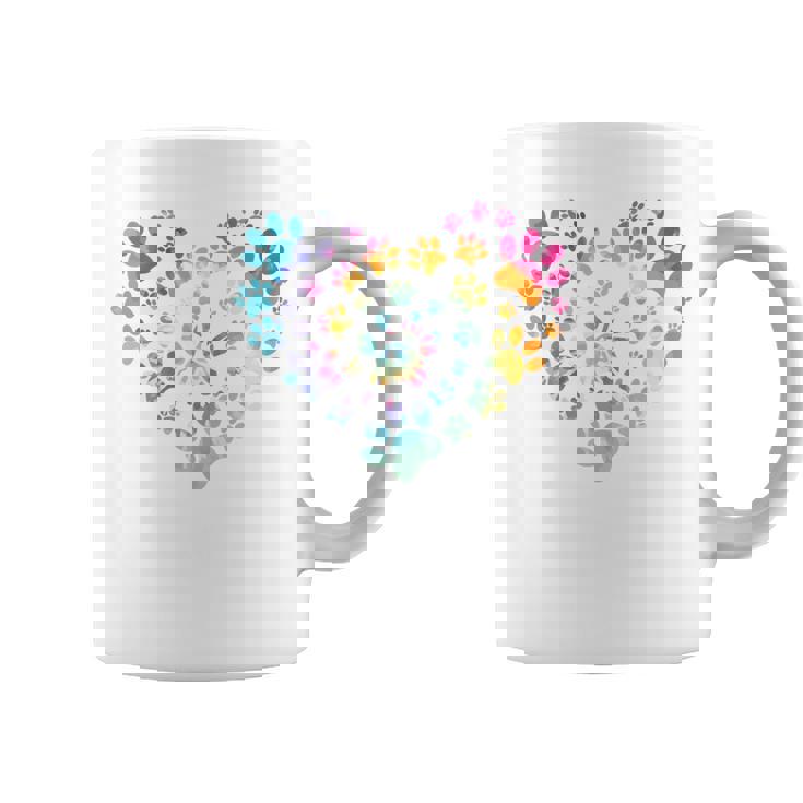 バックプリント 犬の足跡 犬 ペット 足跡 プリント コーヒーマグ