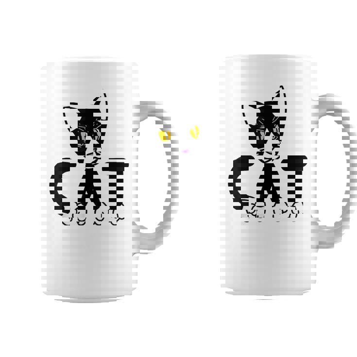 猫 子猫 ハチワレ モノトーン 白 黒 かわいい ユニーク コーヒーマグ