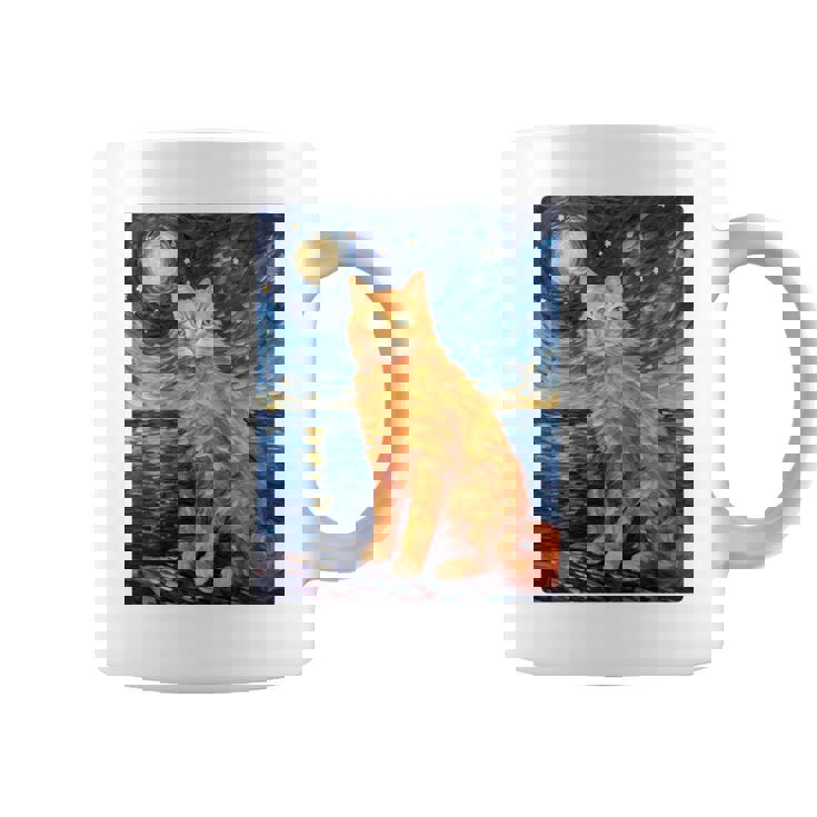 猫のポートレートオイル印刷甘い子猫 長袖tシャツ コーヒーマグ