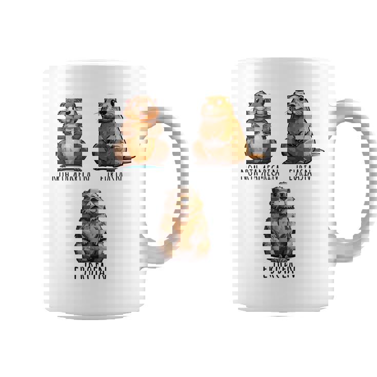 異なるタイプのビーバーズ品種コレクション、かわいいビーバーが大好き。 長袖tシャツ コーヒーマグ