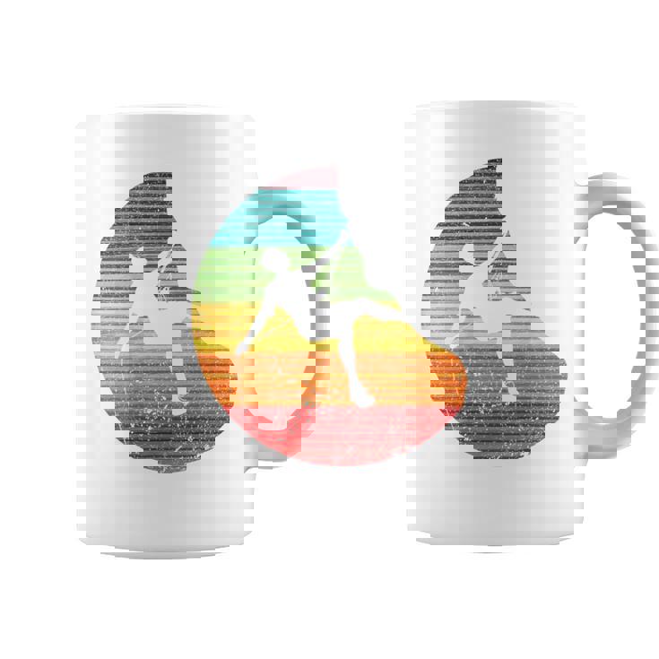 バックプリント 登山、ボルダリング、フリークライミングシルエット コーヒーマグ