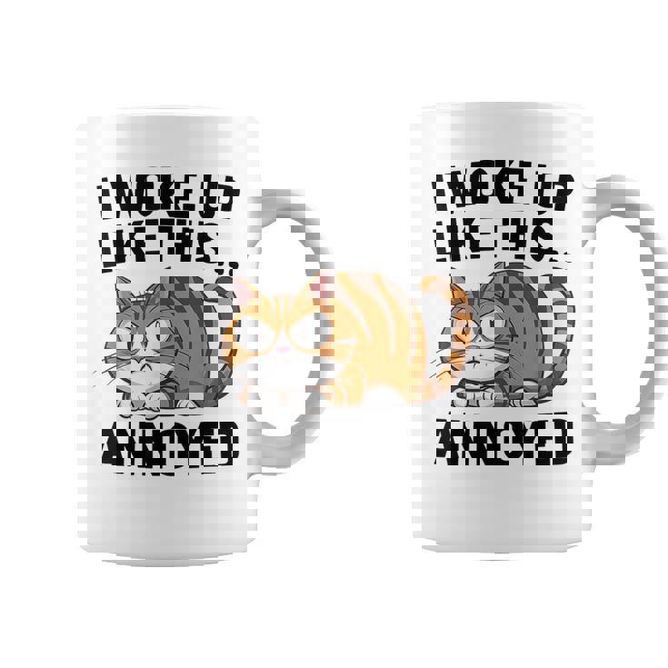 皮肉な猫好き 面白い 内向的 反社会的 不機嫌そうなキティ コーヒーマグ