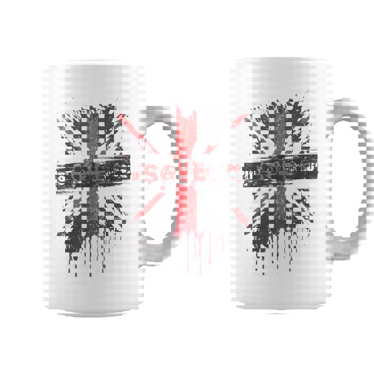 神は貧しい王のcor冠式パンクグラフィティユニオンジャックを救う コーヒーマグ